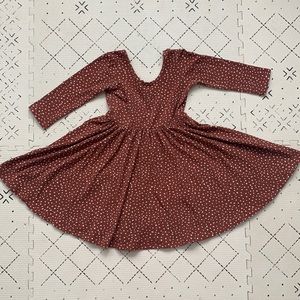 Alice and Ames fawn dotted dress size 4t